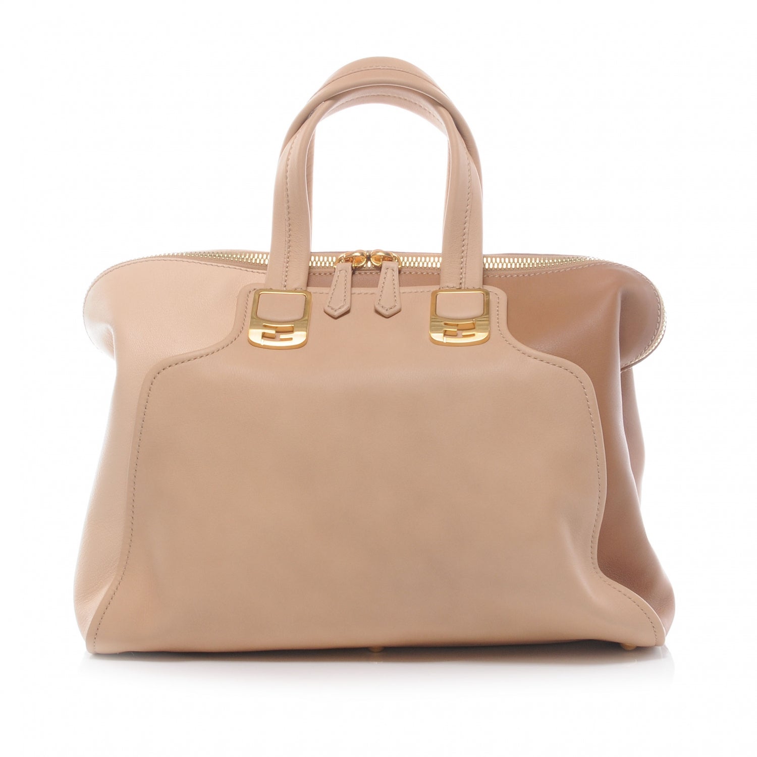 Fendi Goatskin Colorblock Large Chameleon Tote Beige 1 of 9
