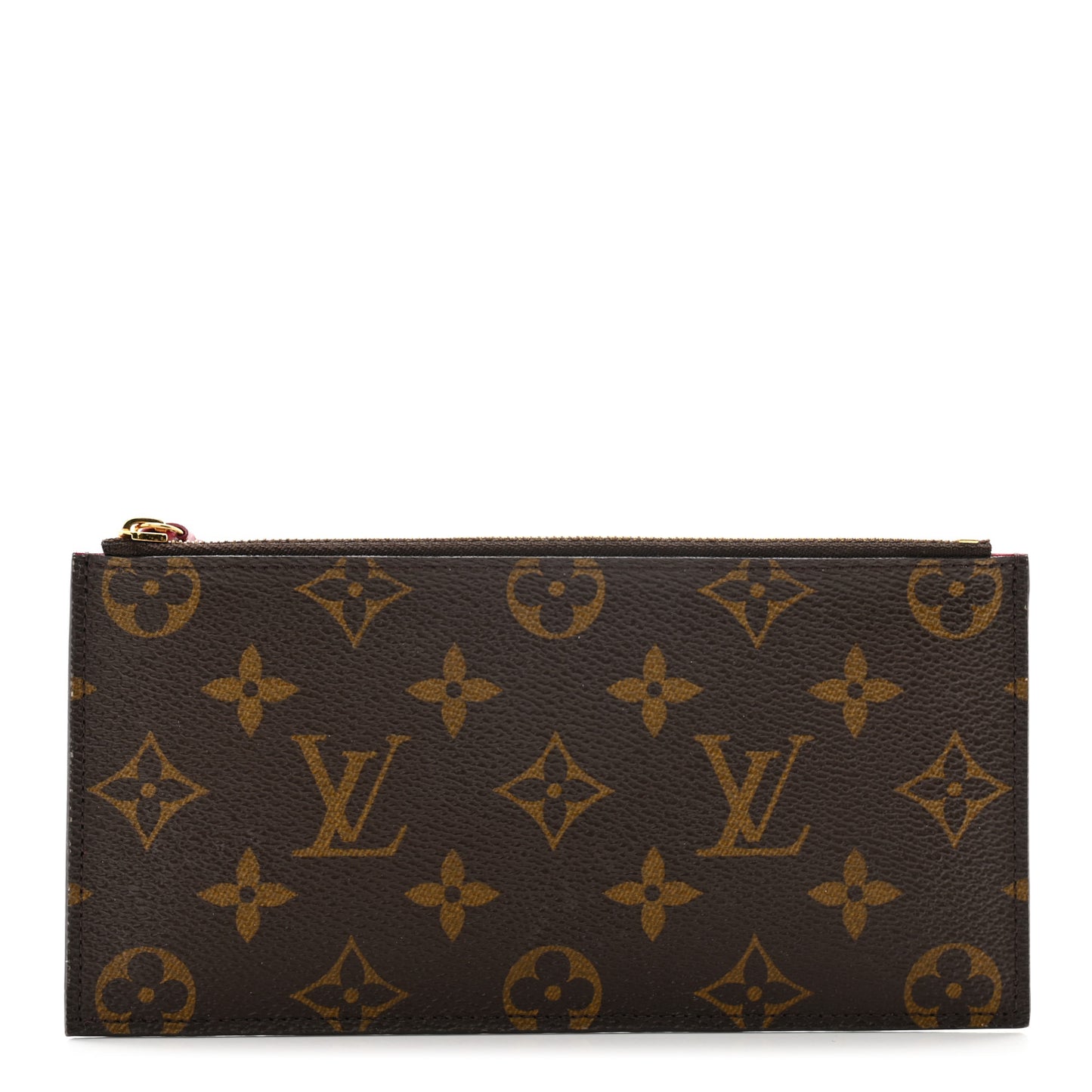 Monogram Felicie Chain Wallet Zippered Insert Fuchsia