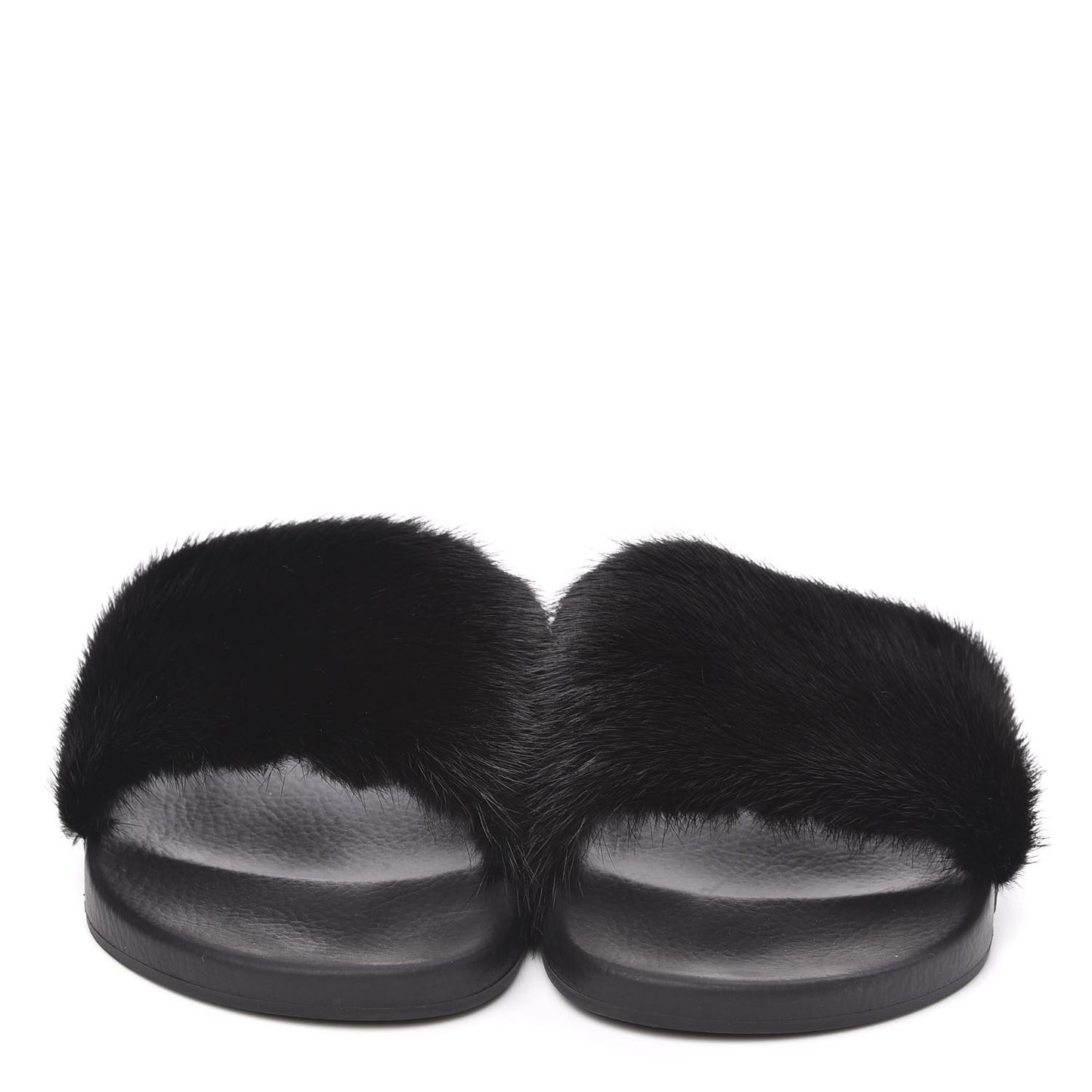 Mink Rubber Slide Sandals 37 Black
