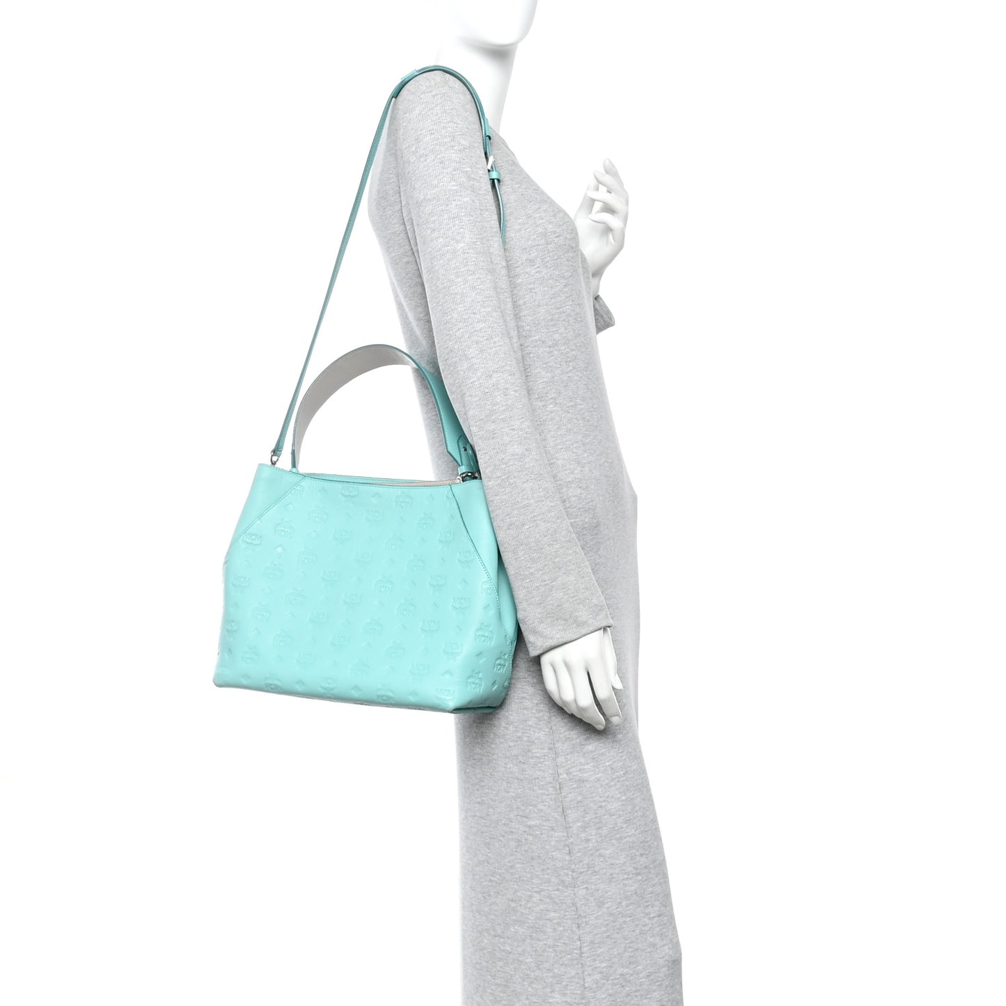 Calfskin Ottomar Monogram Medium Klara Hobo Pool Blue