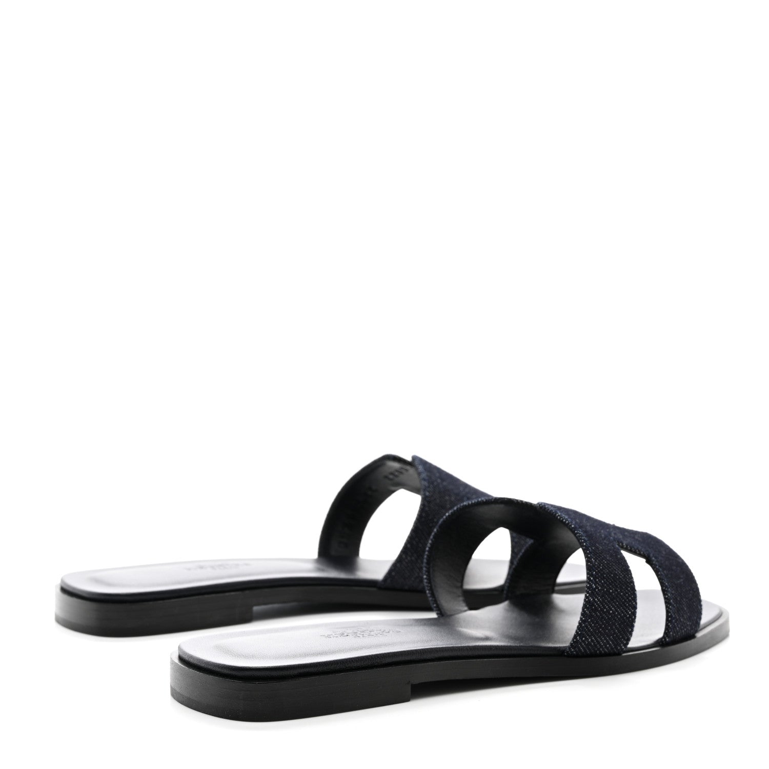 Hermes Denim Canvas Oran Sandals 36.5 Bleu Brut 4 of 9