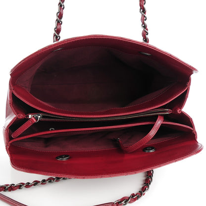 Chanel Caviar Quilted City Shopping Tote Dark Red 6 of 18