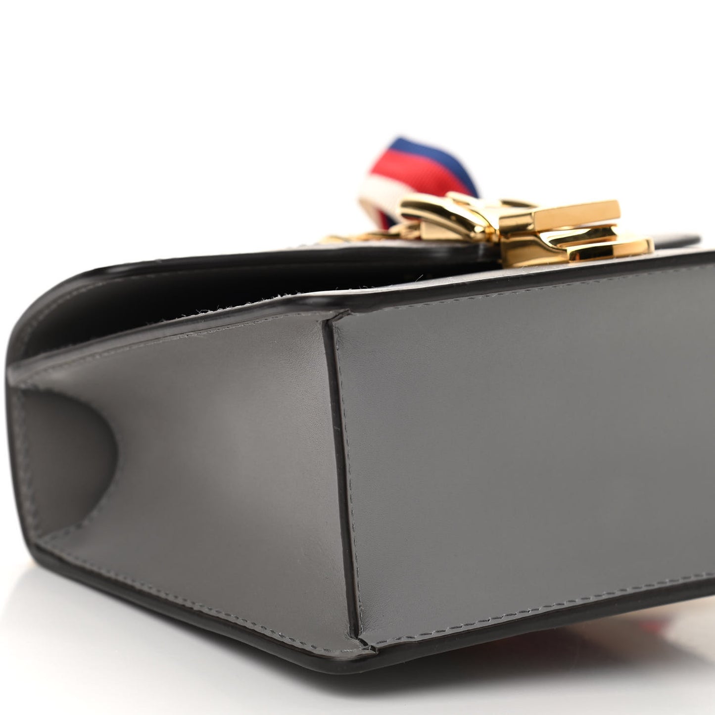 Calfskin Mini Sylvie Chain Shoulder Bag Deep Grey