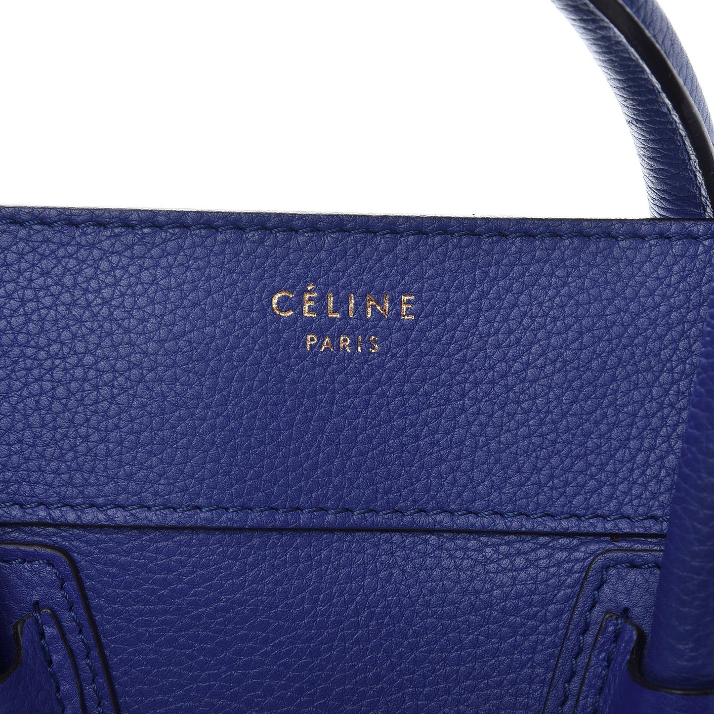 Drummed Calfskin Mini Luggage Indigo