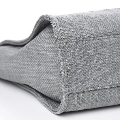 Chanel Woven Straw Raffia Small Deauville Tote Grey 8 of 9