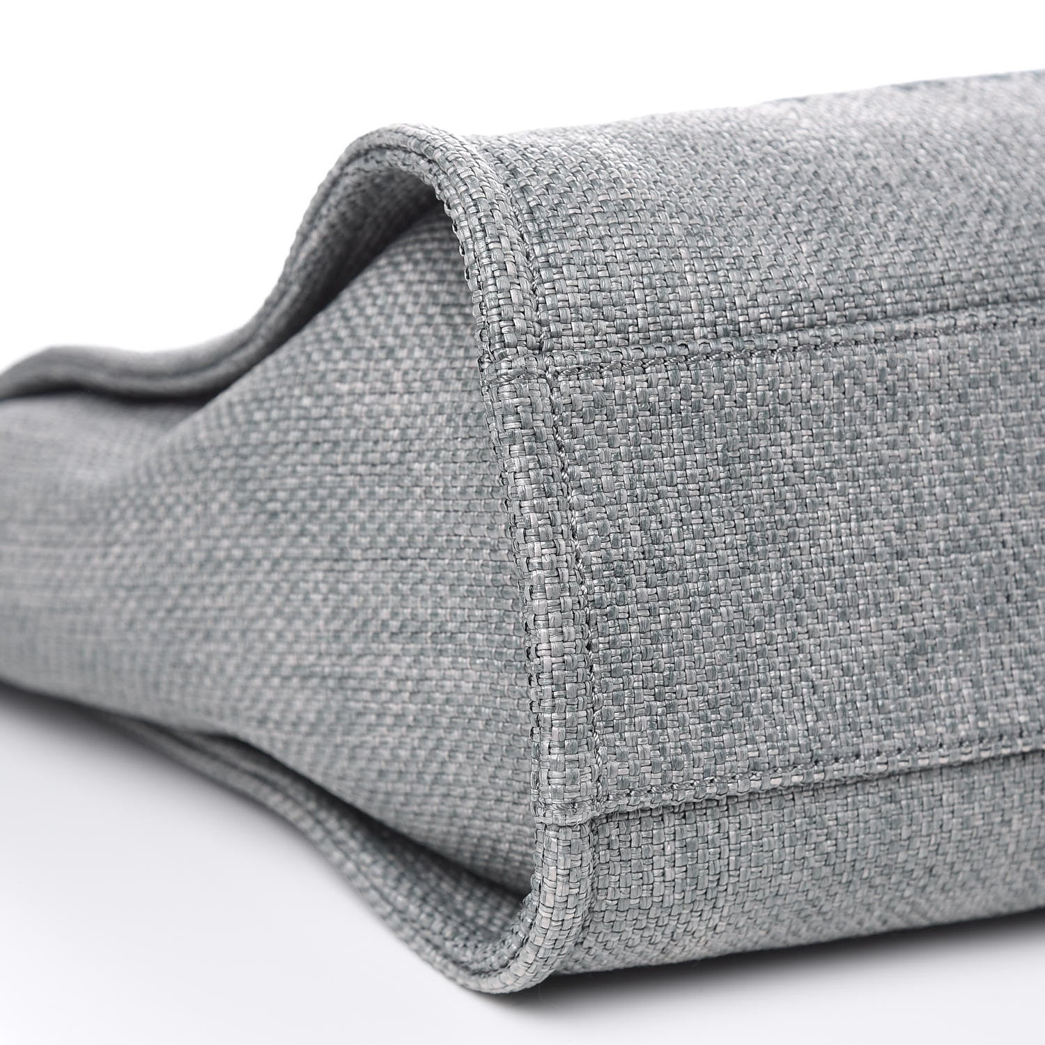 Chanel Woven Straw Raffia Small Deauville Tote Grey 8 of 9