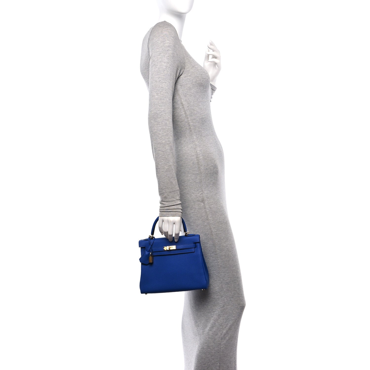 Hermes Togo Kelly Retourne 25 Bleu Royal 3 of 13