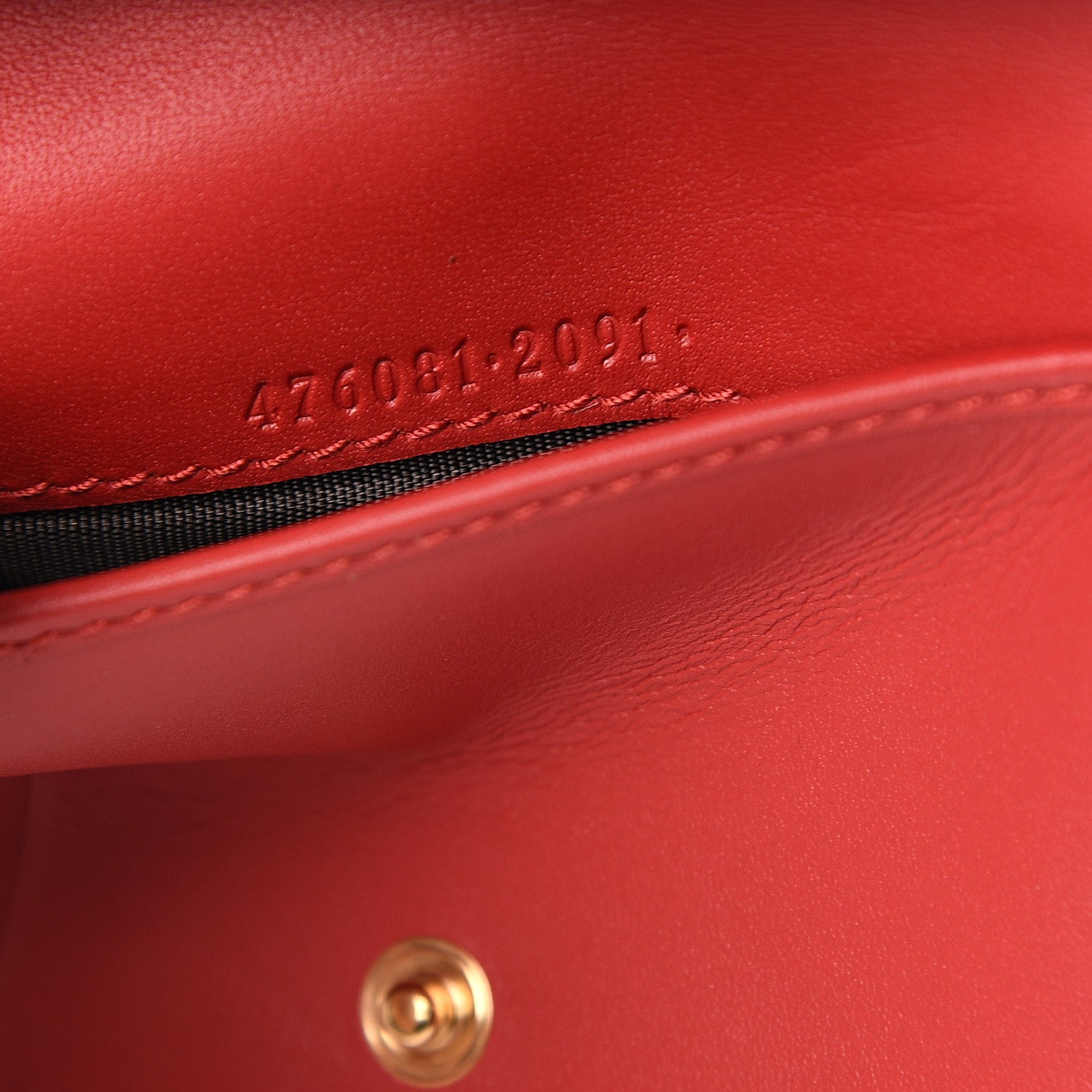 Gucci Calfskin Sylvie Wallet Hibiscus Red 6 of 7