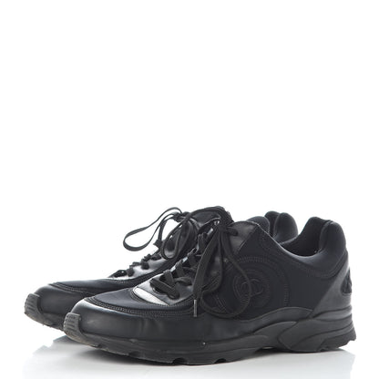Chanel Lycra Fabric CC Sneakers 41 Black 3 of 13
