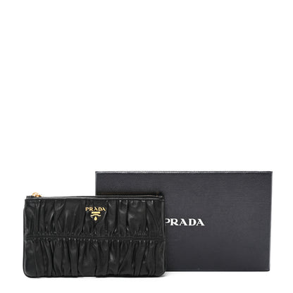 Prada Nappa Gaufre Small Zip Pouch Black 9 of 9