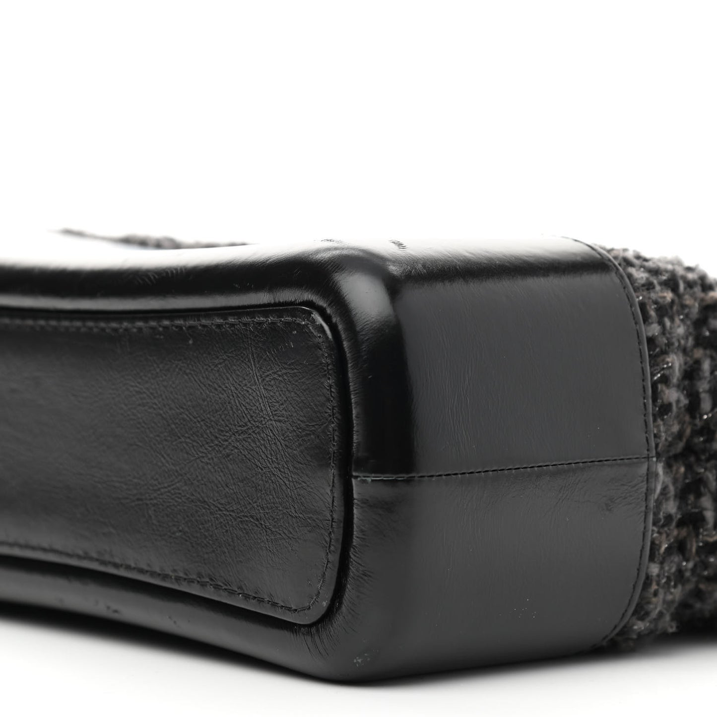 Tweed Calfskin Quilted Medium Gabrielle Hobo Black