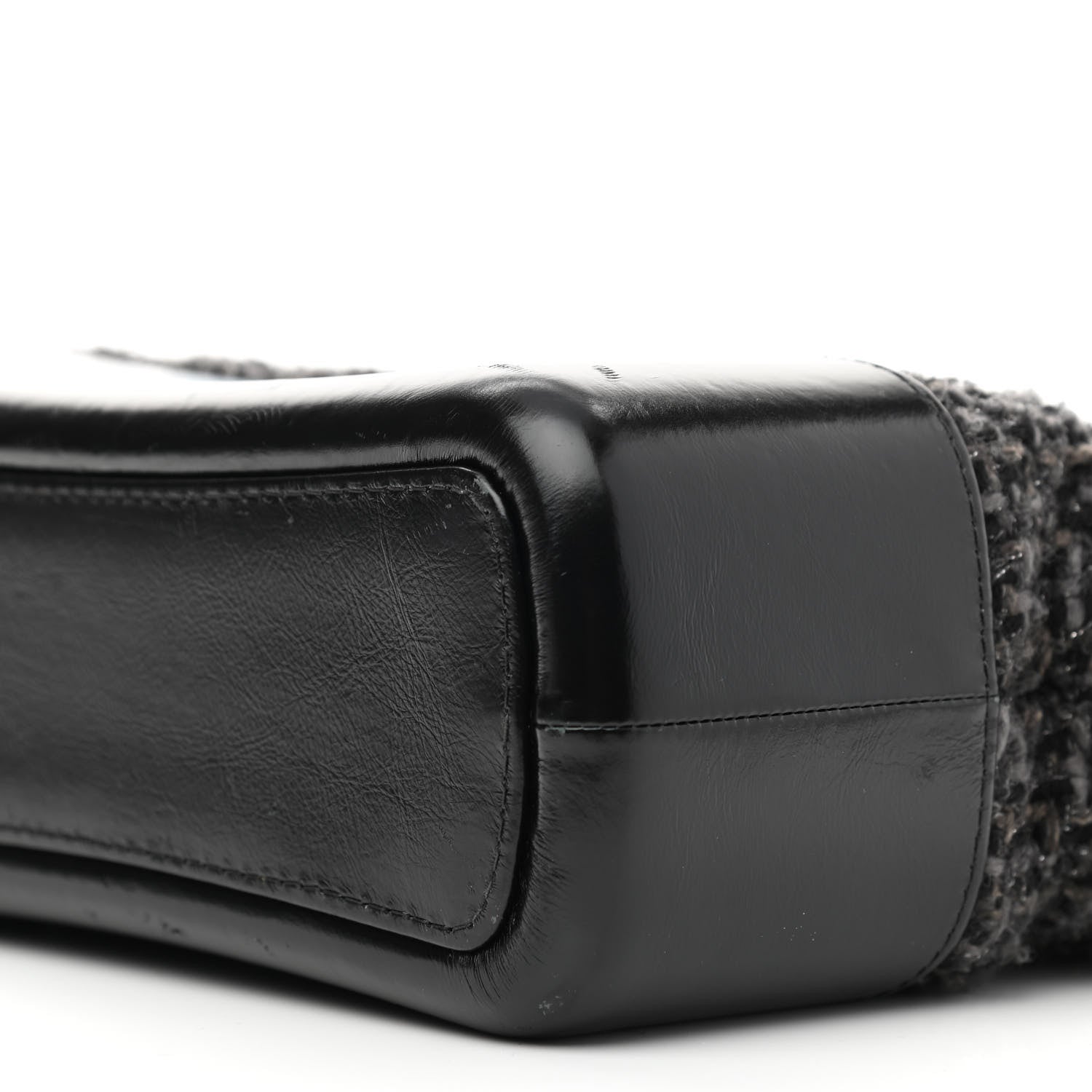 Chanel Tweed Calfskin Quilted Medium Gabrielle Hobo Black 9 of 10