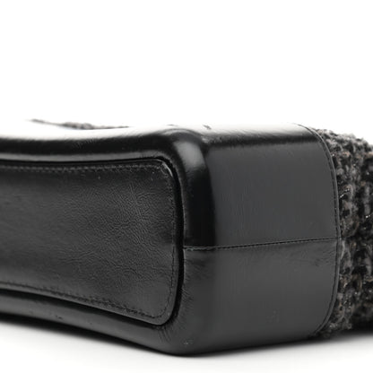 Chanel Tweed Calfskin Quilted Medium Gabrielle Hobo Black 9 of 10