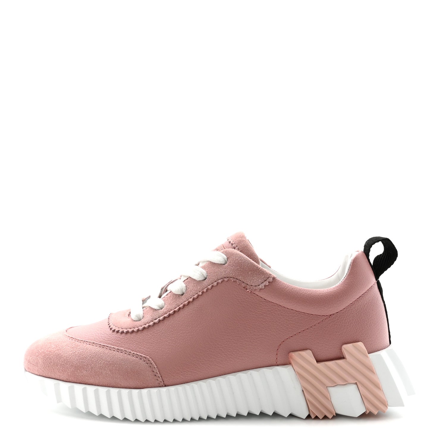 Hermes Sport Goatskin Suede Goatskin Womens Bouncing Sneakers 35.5 Rose Aquarelle 1 of 11