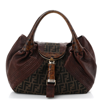 Fendi Zucca Nappa Nuvolata Vitello Tortuga Spy Tobacco Moro 1 of 10