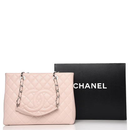 Chanel Caviar Quilted Grand Shopping Tote GST Light Pink 9 of 9