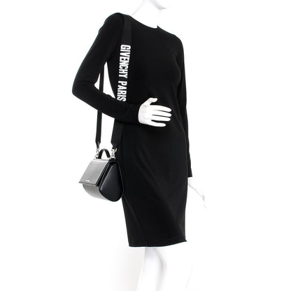 Givenchy Calfskin Mini Pandora Box Logo Strap Crossbody Bag Black 2 of 7