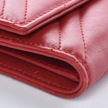 Gucci Calfskin Matelasse GG Marmont Wallet Hibiscus Red 9 of 12