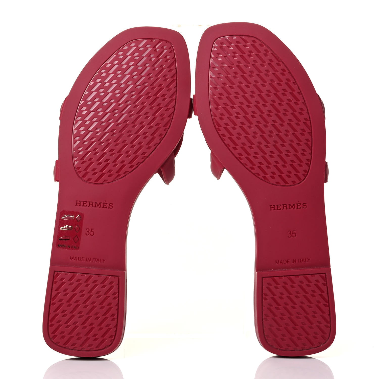 Hermes Rubber Aloha Sandals 35 Rose Baie 4 of 5