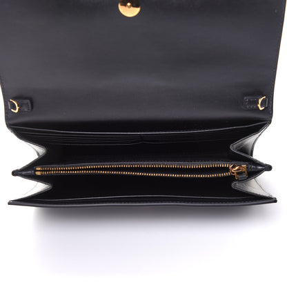 Versace Vitello Crystal Virtus V Wallet Chain Crossbody Black 4 of 9