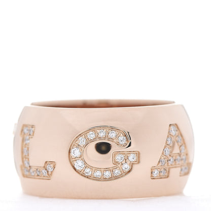 Bulgari 18K Rose Gold Diamond BVLGARI Monologo Ring 53 6.25 4 of 7