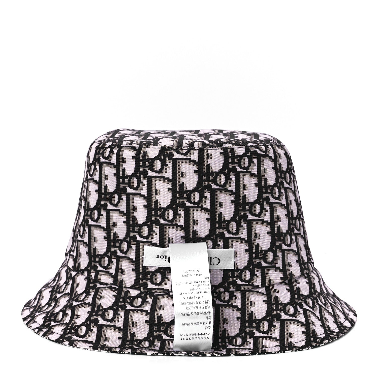 Christian Dior Oblique Plan De Paris Reversible Teddy-D Brim Bucket Hat 58 Black White 10 of 14