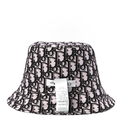 Christian Dior Oblique Plan De Paris Reversible Teddy-D Brim Bucket Hat 58 Black White 10 of 14