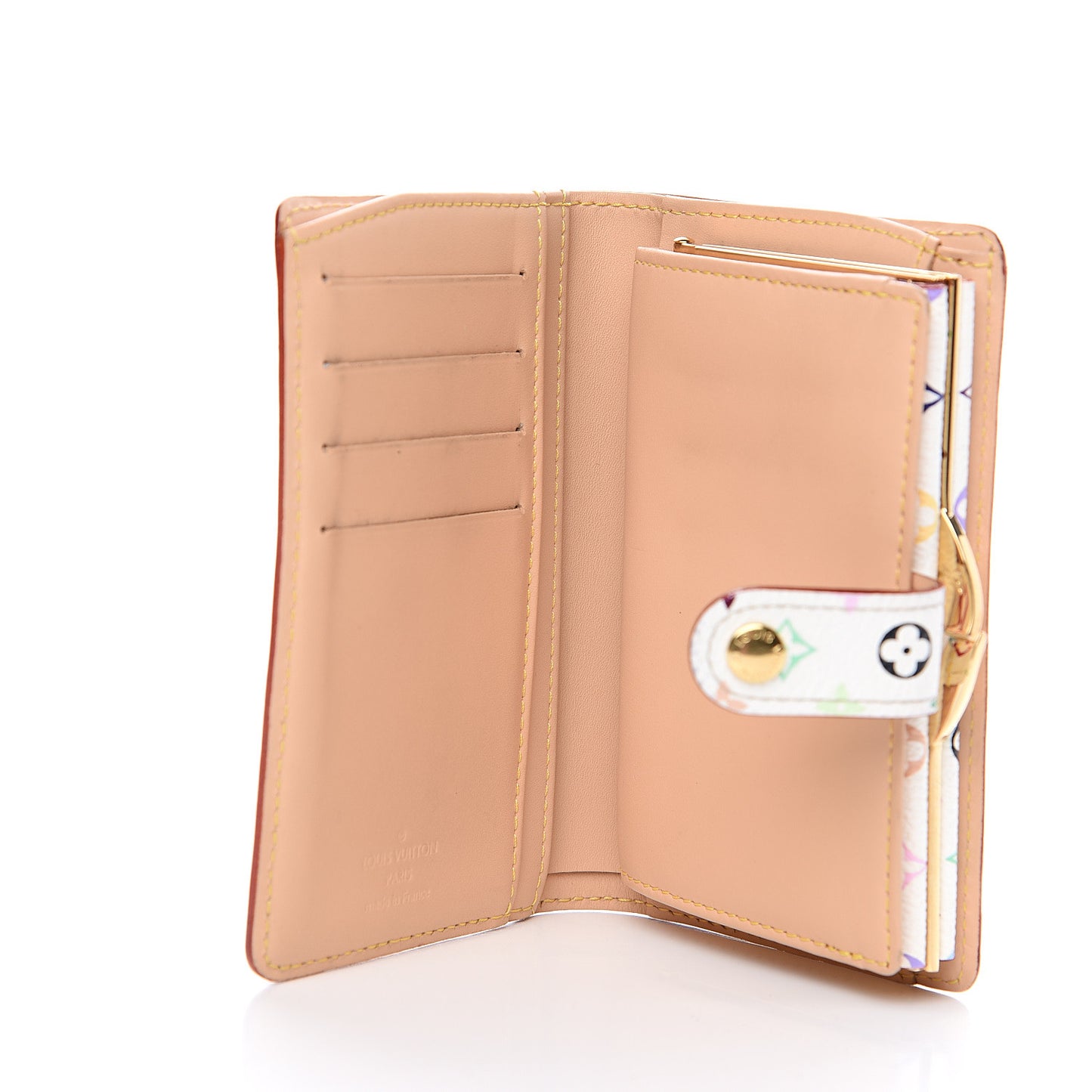 Monogram Multicolor French Purse Wallet White