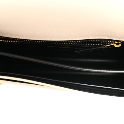 Saint Laurent Calfskin Monogram Cassandra Clasp Bag Porcellana 5 of 14