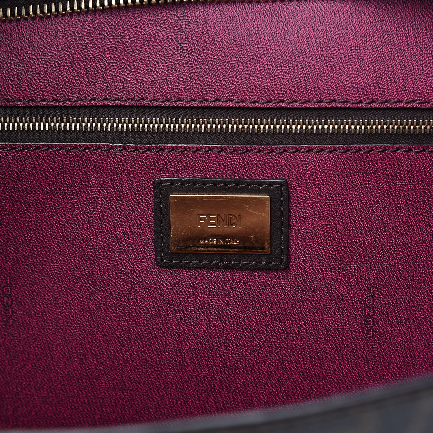 Fendi Zucca Spalmati Medium Roll Tote Tobacco Fuxia 6 of 11