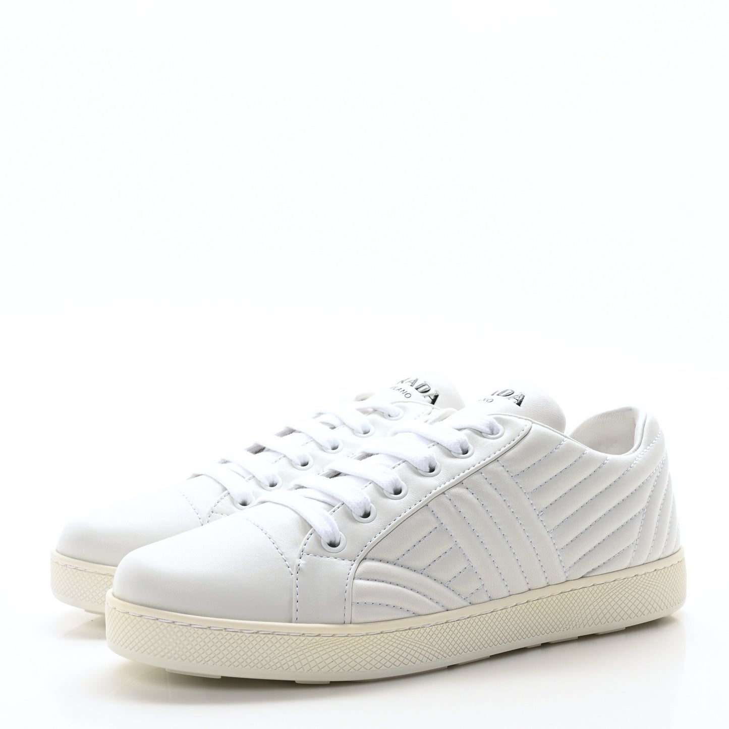 Nappa Diagramme Womens Low Top Sneakers 38.5 White