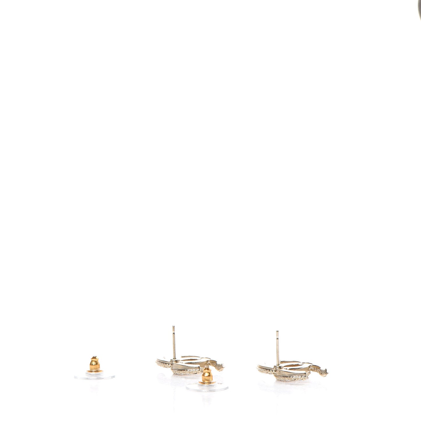 Crystal CC Earrings Light Gold