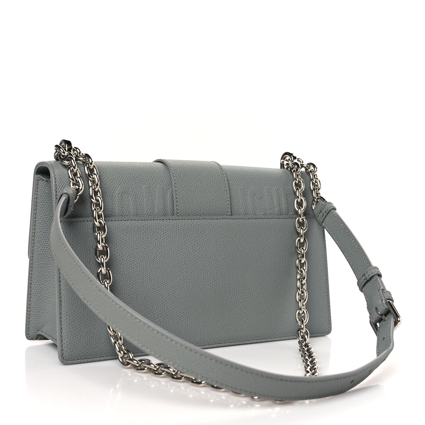 Grained Calfskin 30 Montaigne Chain Flap Bag Grey