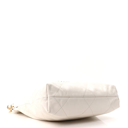 Chanel Shiny Calfskin Quilted Small Chanel 22 White 5 of 12