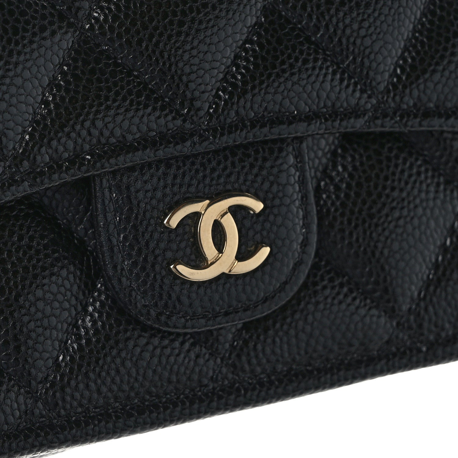 Chanel Caviar Quilted Double Flap Wallet Black 9 of 10