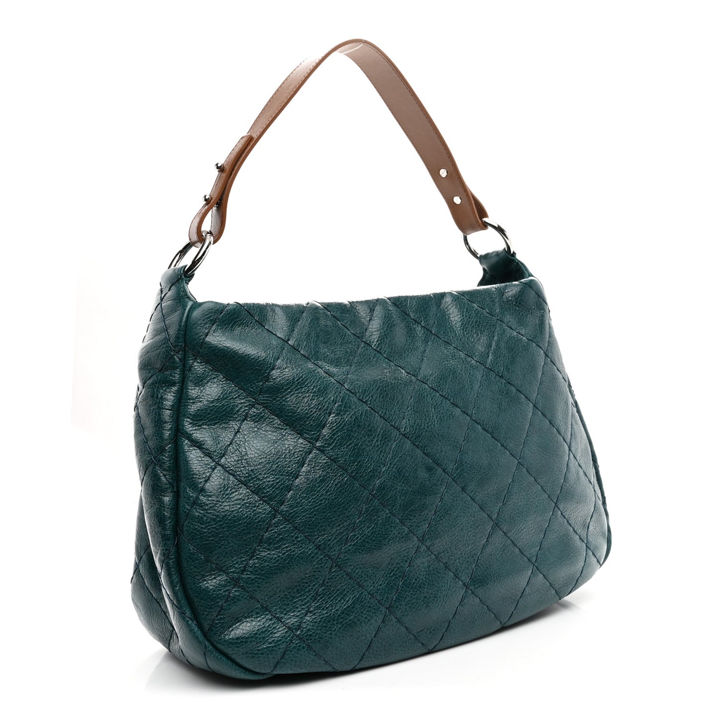 Glazed Calfskin On The Road Hobo Turquoise