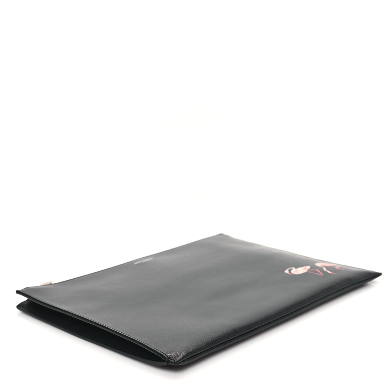 Saint Laurent Smooth Calfskin Flamingo Document Holder Black 4 of 12