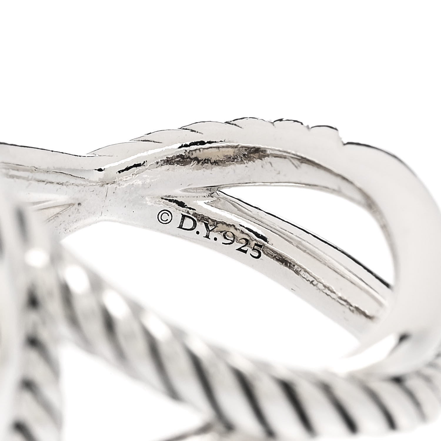 David Yurman Sterling Silver Citrine 11mm Infinity Ring 52 6 5 of 5