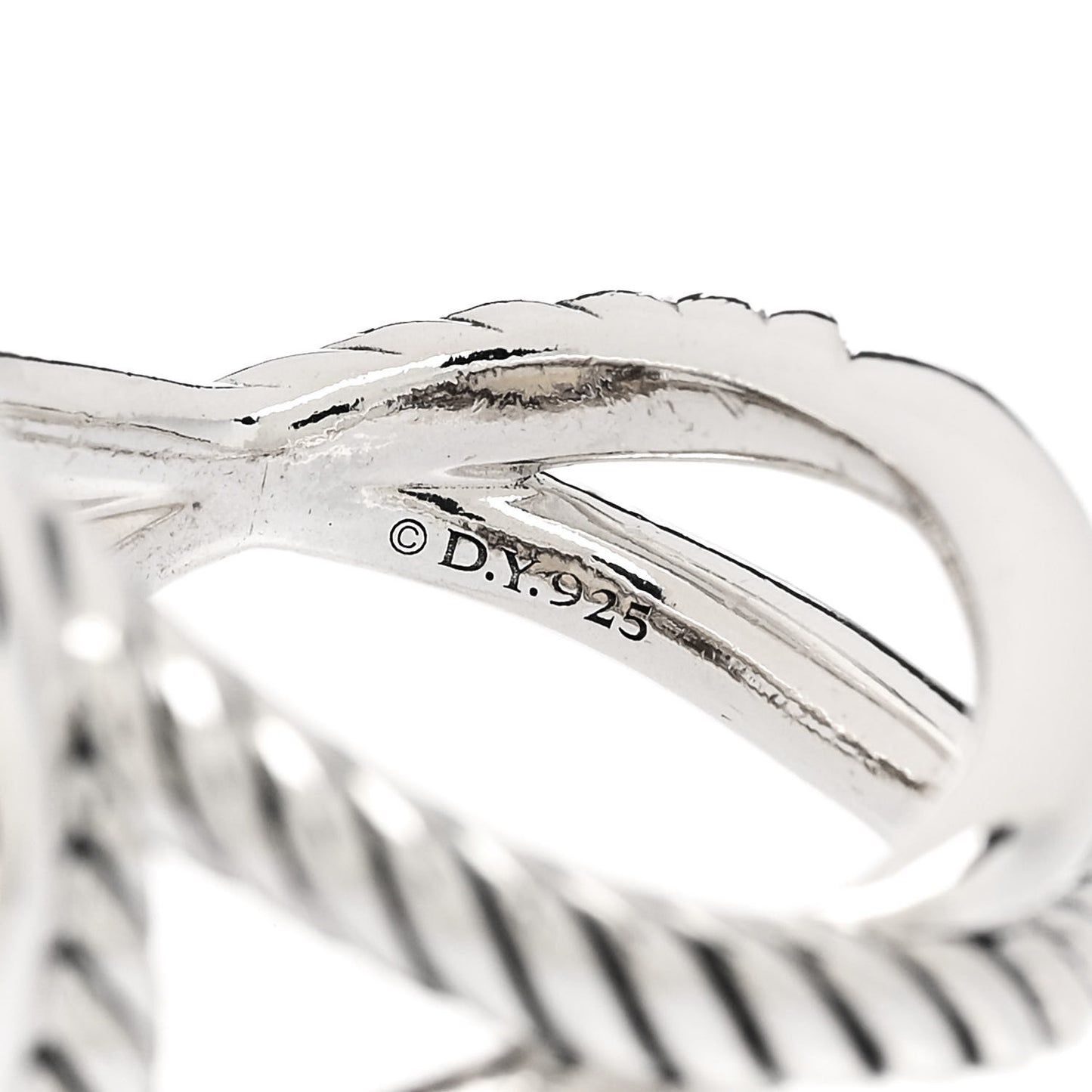 Sterling Silver Citrine 11mm Infinity Ring 52 6