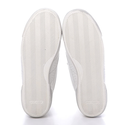 Saint Laurent Calfskin Distressed Lenny Logo-Print High Top Sneakers 36.5 Blanc Optique 6 of 9