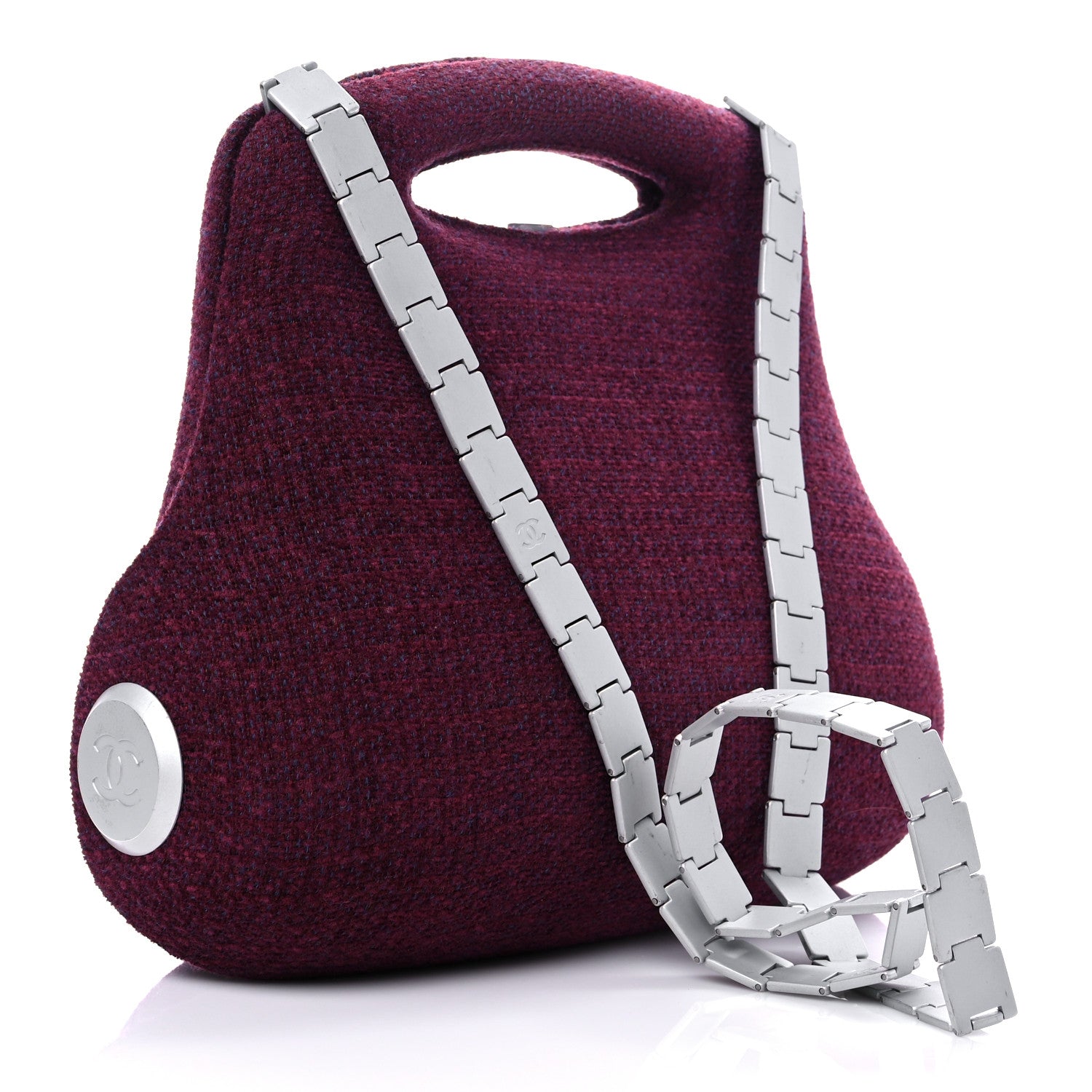 Chanel Jersey Millennium 2005 Hard Case Crossbody Bag Purple