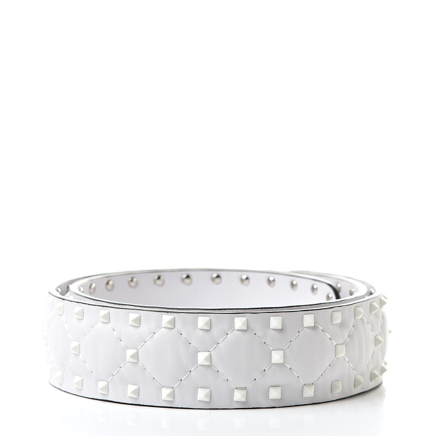 Valentino Garavani Lambskin Free Rockstud Spike Shoulder Strap Optic White 2 of 5