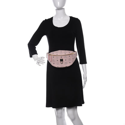 MCM Visetos Small Fusten Belt Bag Powder Pink 2 of 10