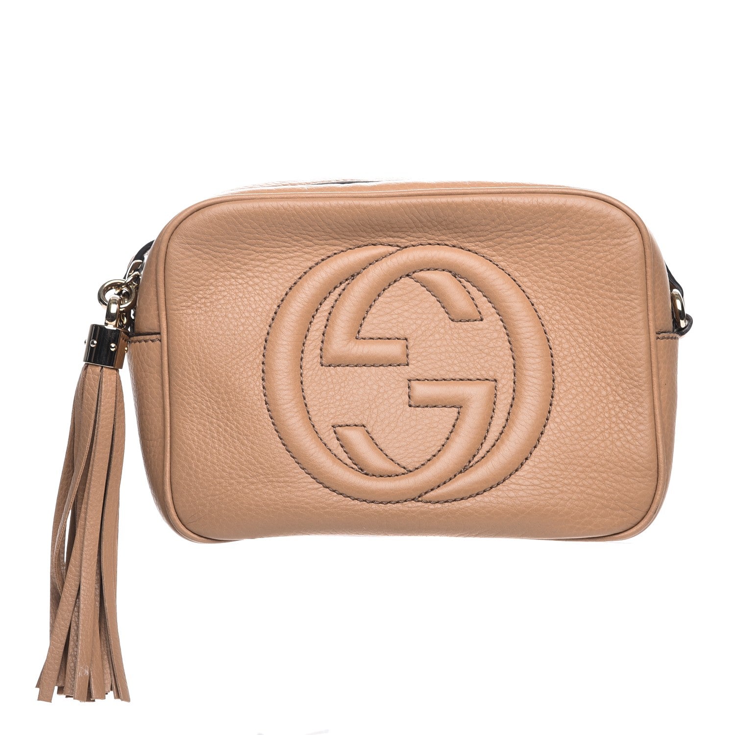 Gucci Pebbled Calfskin Small Soho Disco Bag Rose Beige 1 of 7