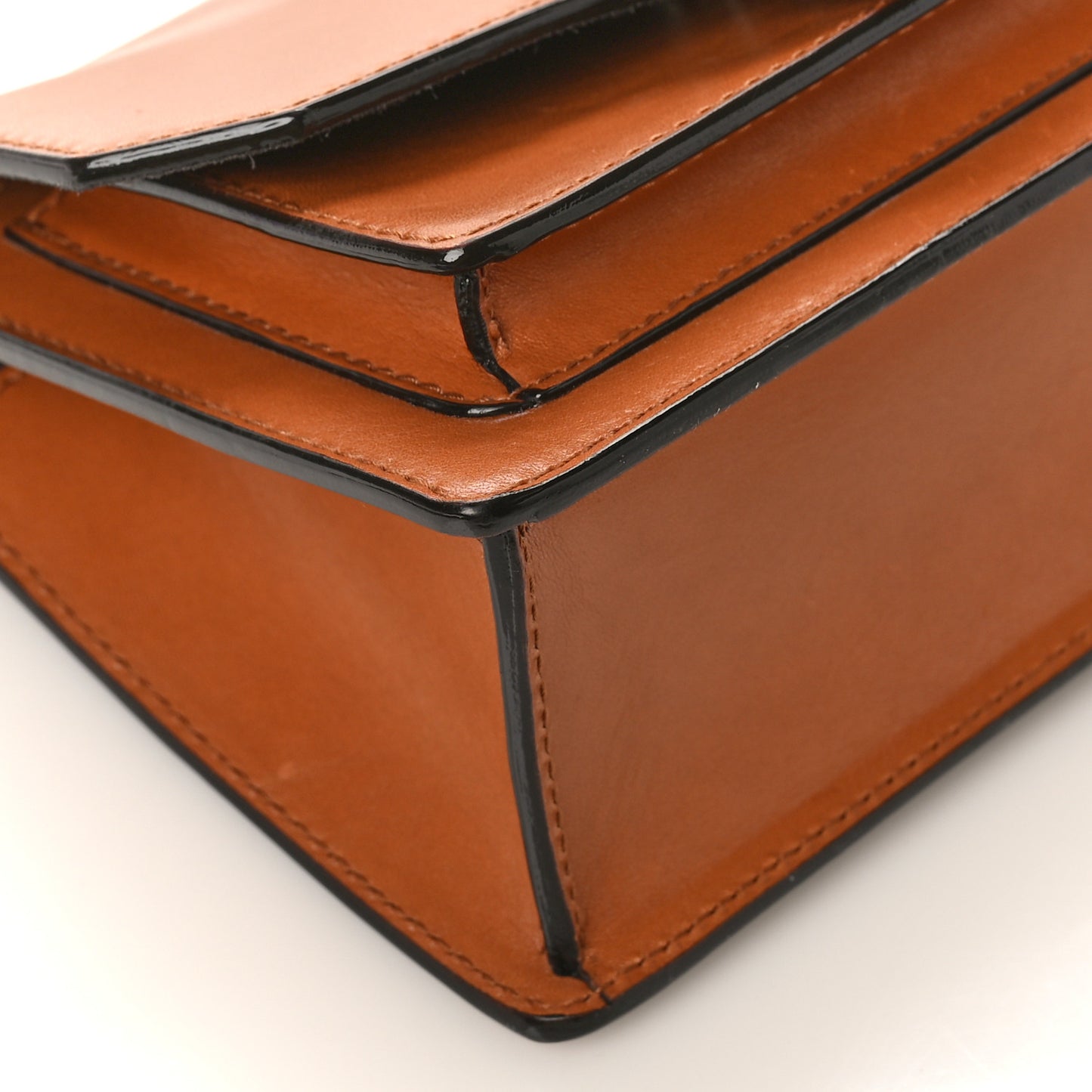 Calfskin Madeline Shoulder Bag Brown