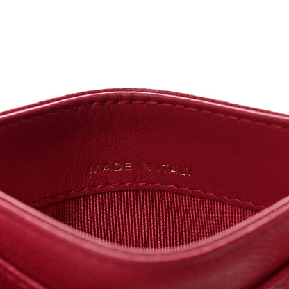 Chanel Caviar Quilted Card Holder Dark Pink 7 of 9