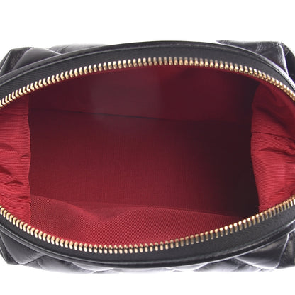 Chanel Aged Calfskin Quilted Gabrielle Cosmetic Case Black 5 of 7