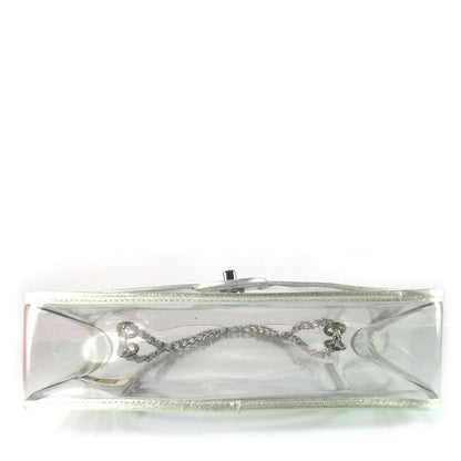 Chanel Vinyl Naked Classic Flap Silver 5 of 8