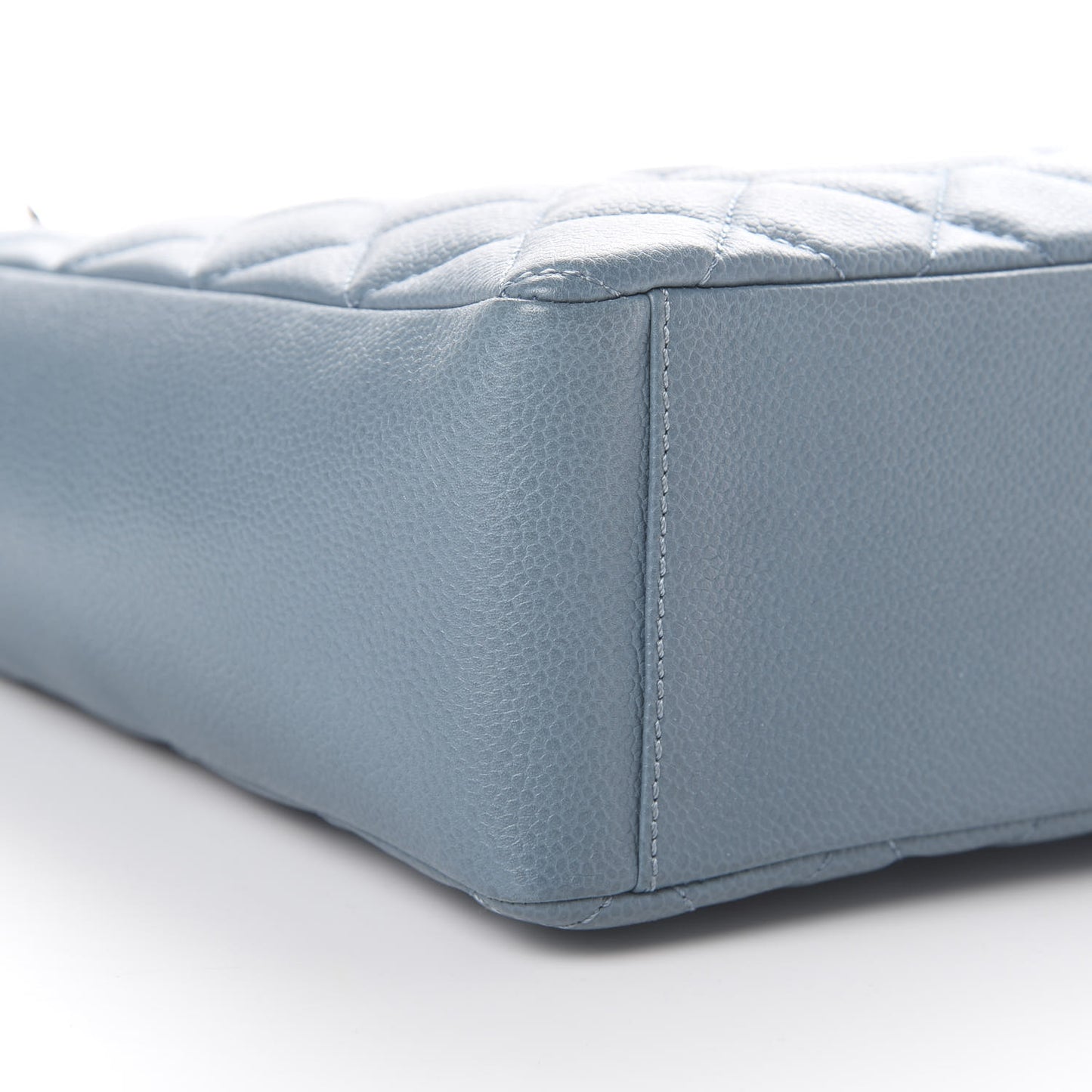 Caviar Quilted Petit Shopping Tote PST Blue