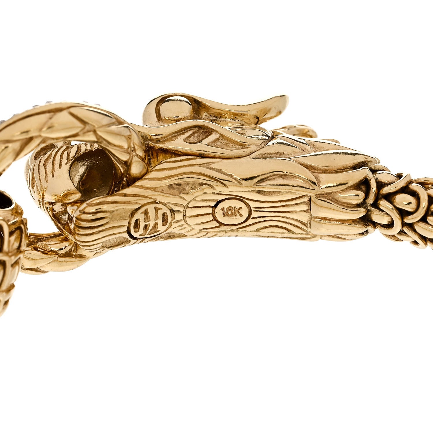 John Hardy 18K Yellow Gold Diamond Legends Naga Bracelet 4 of 4